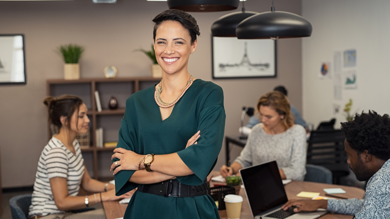 ERS Debt Collect background with people working in the office